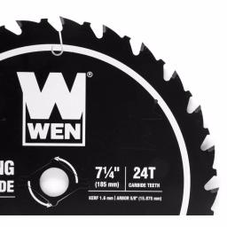WEN 7.25 in. 24-Tooth Carbide-Tipped Professional Framing Saw Blade for Miter and Circular Saws thumbnail 2