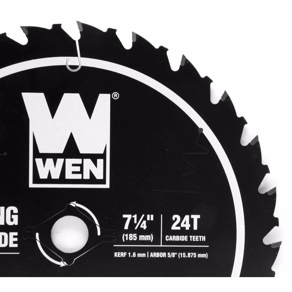 WEN 7.25 in. 24-Tooth Carbide-Tipped Professional Framing Saw Blade for Miter and Circular Saws
