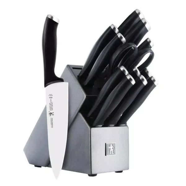 Henckels International Silvercap 14-Piece Knife Block Set with Stainless Steel Blades
