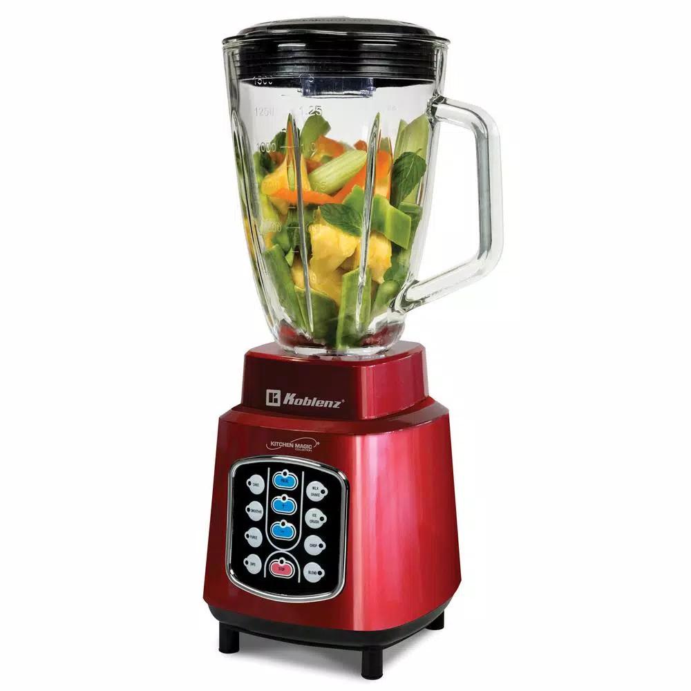 Koblenz Kitchen Magic Collection 10-Speed Easy Touch Blender, 50.7 oz, Red