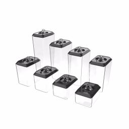 Classic Cuisine 8-Piece Airtight Plastic Food Storage Container Set, Stackable Rectangular Canisters thumbnail 1