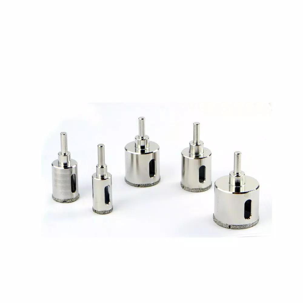 XtremepowerUS 5-Piece Diamond Dust Hole Saw Set for Glass, Tile, and Marble