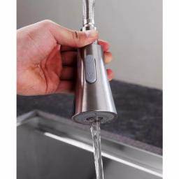 ANZZI Carriage Single Handle Kitchen Faucet, Brushed Nickel, Modern Deck Mount thumbnail 4