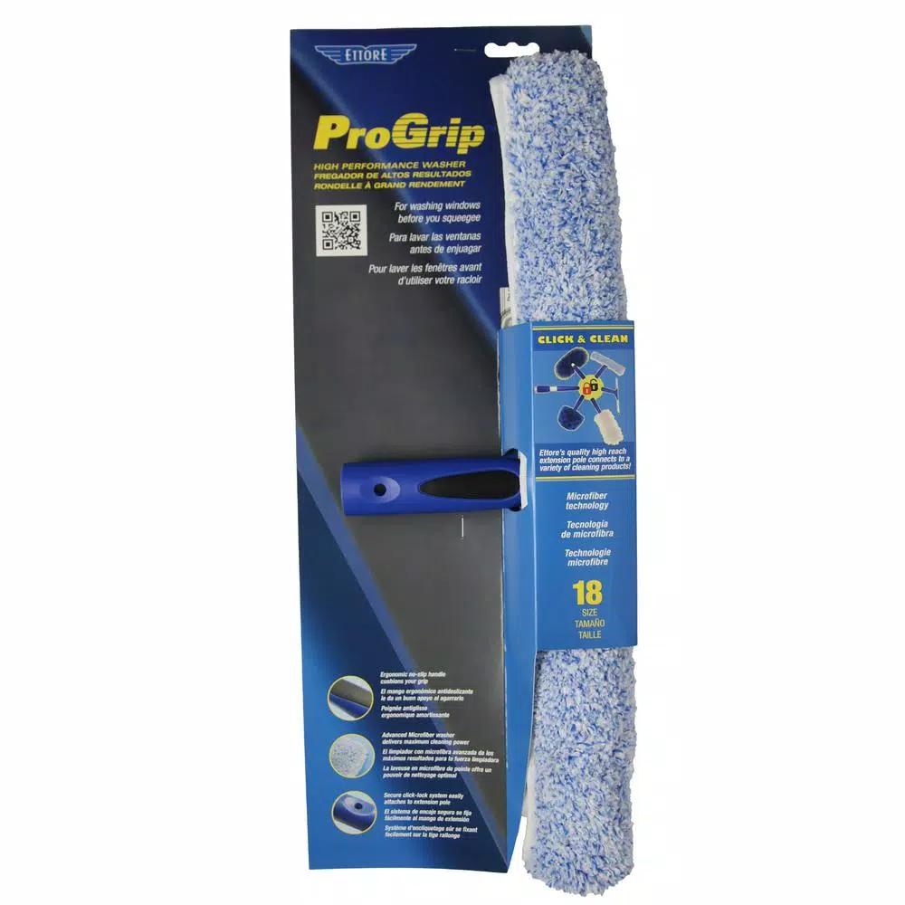Ettore 18 in. ProGrip Window Washer Scrubber with Microfiber Sleeve
