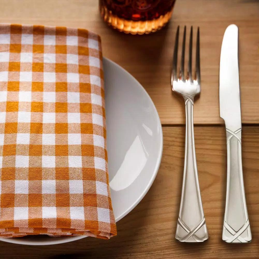 Hampton Forge Evansville Frosted 20-Piece 18/0 Stainless Steel Flatware Set, Service for 4