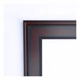 Amanti Art Annatto 23 in. W x 29 in. H Mahogany Wood Framed Beveled Edge Bathroom Vanity Mirror thumbnail 2