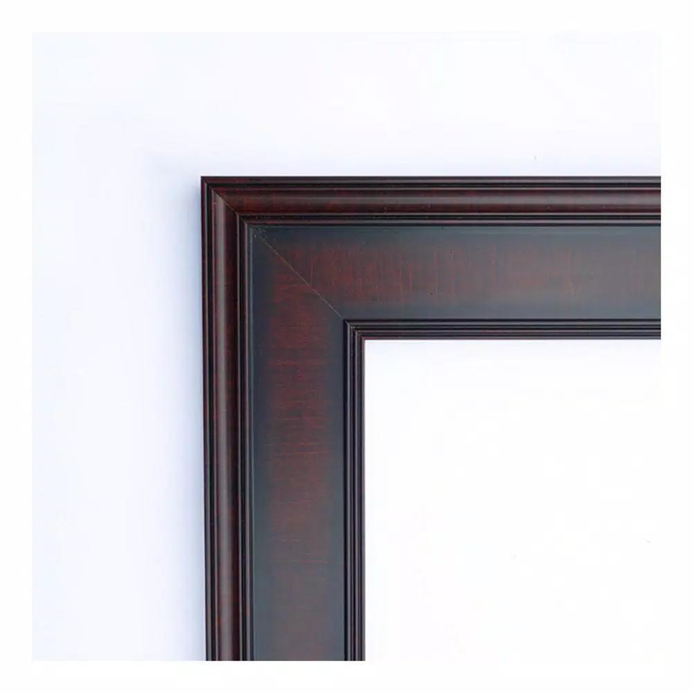 Amanti Art Annatto 23 in. W x 29 in. H Mahogany Wood Framed Beveled Edge Bathroom Vanity Mirror