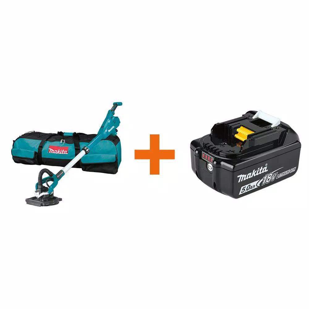 Makita 18V LXT Brushless Cordless 9 in. Drywall Sander Kit with 5.0 Ah Battery