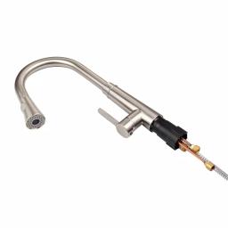 Vanity Art Brushed Nickel Single-Handle Pull-Down Kitchen Faucet with 360 Degree Swivel Spout thumbnail 3