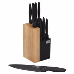 Chicago Cutlery ProHold 14-Piece Coated Knife Set with Wood Block and Sharpening Steel thumbnail 1