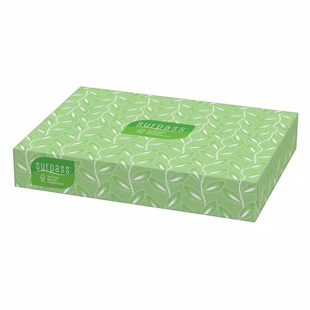 Kimberly-Clark PROFESSIONAL Surpass Facial Tissue 2-Ply, 100-Count White Tissues