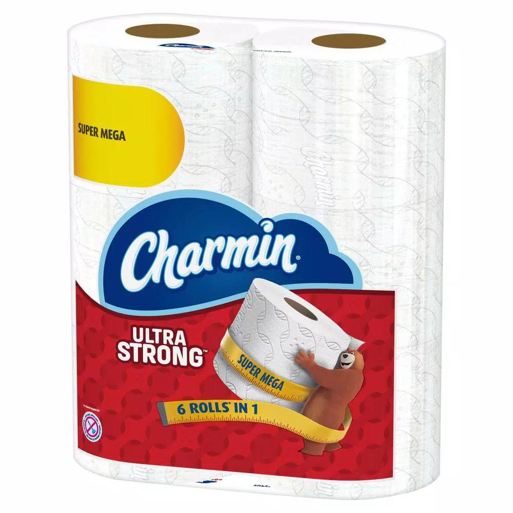 Charmin Ultra Strong Super Mega Roll Toilet Paper, 2-Ply, 18 Rolls
