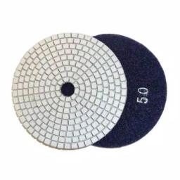 Toolocity JHX 5 in. Dry/Wet Diamond Polishing Pad Set with Semi-Rigid Back Holder for Concrete and Granite thumbnail 4
