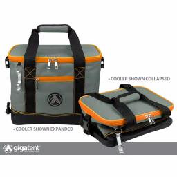 GigaTent Collapsible Soft-Side Insulated Cooler with 2 Cargo Pockets and Bottle Opener - Orange thumbnail 5