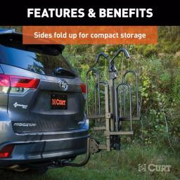 CURT 2-Bike Tray-Style Hitch-Mounted Bike Rack, 1-1/4" or 2" Receiver thumbnail 8