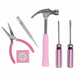 Stalwart 9-Piece Pink Household Hand Tool Set with Carrying Case thumbnail 2