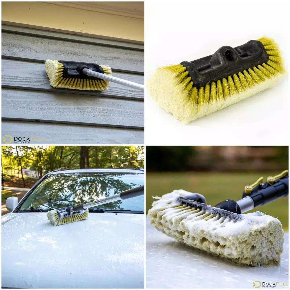 DocaPole Ultimate 3-Brush Kit with 30 ft. Extension Pole for High-Reach Cleaning