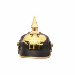 Benzara Black and Gold Imperial Prussian Helmet - Decorative Metal & Resin Decor thumbnail 4