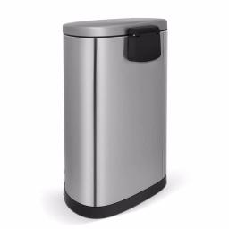 Innovaze 10.6 Gal. Stainless Steel Semi-Round Step-On Trash Can with Fingerprint-Free Finish thumbnail 2