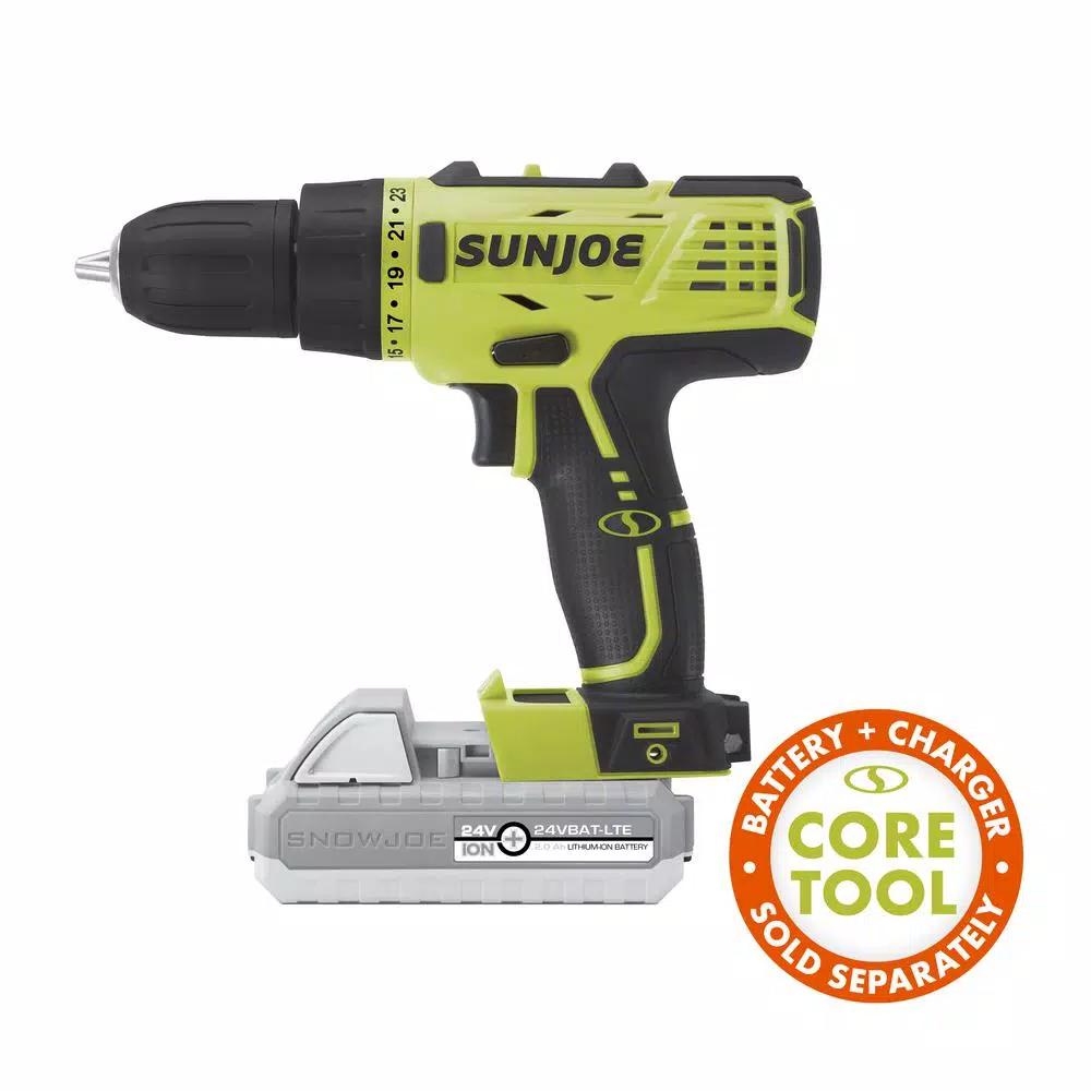 Sun Joe 24V Max Cordless 1/2 in. Drill/Driver (Tool-Only) with Brushless Motor