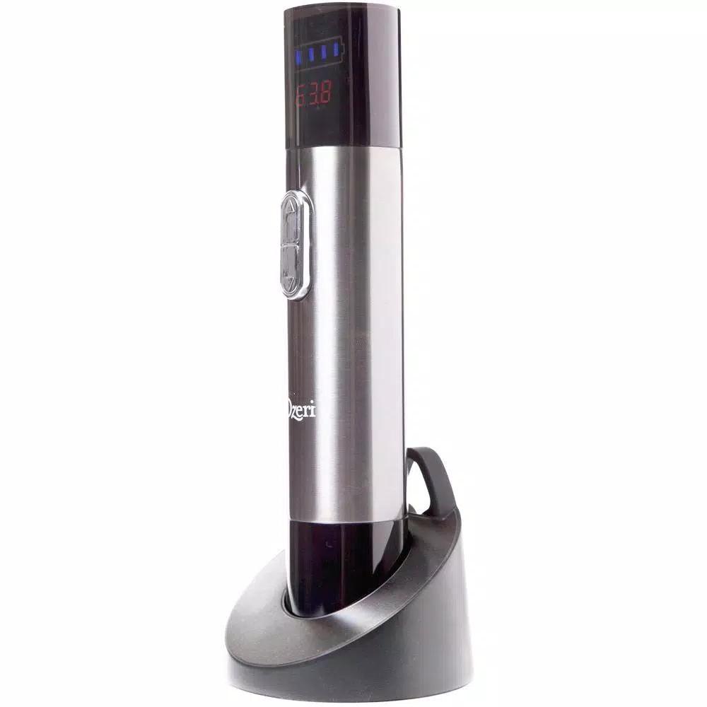 Ozeri Maestro Electric Wine Opener with Infrared Thermometer, Stainless Steel