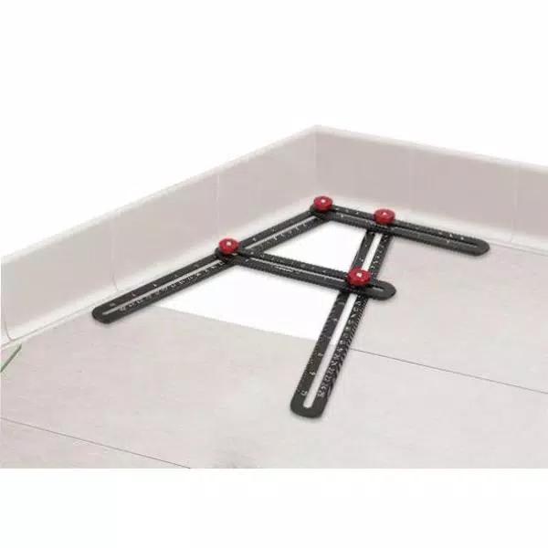 Husky 10 in. Multi-Angle Measuring Ruler, Aluminum Construction for Carpentry and Tiling