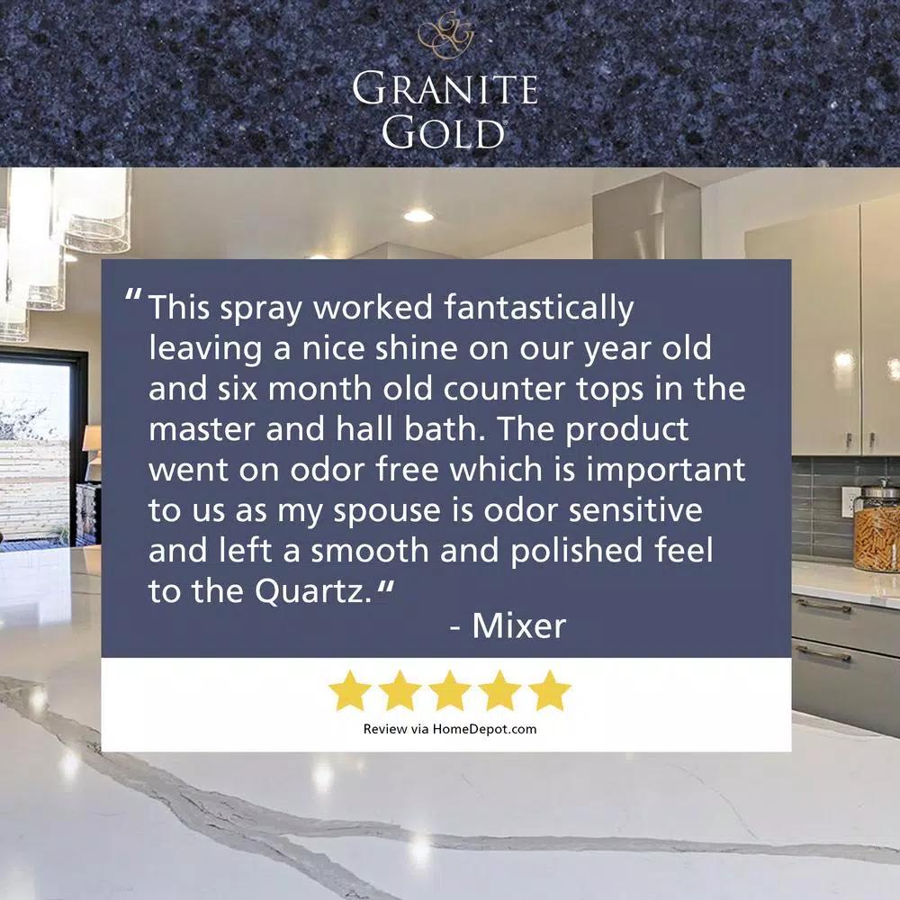 Granite Gold Quartz Brite Quartz Surface Cleaner and Polish, 24 oz