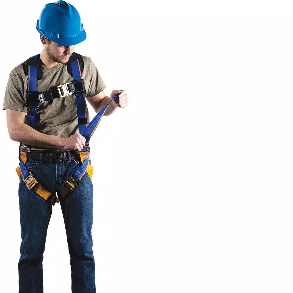 Werner Blue Armor 1000 Positioning Harness with 3 D-Rings, Small, Blue