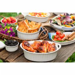 Corningware French White 10-Piece Ceramic Bakeware Set with Lids thumbnail 11