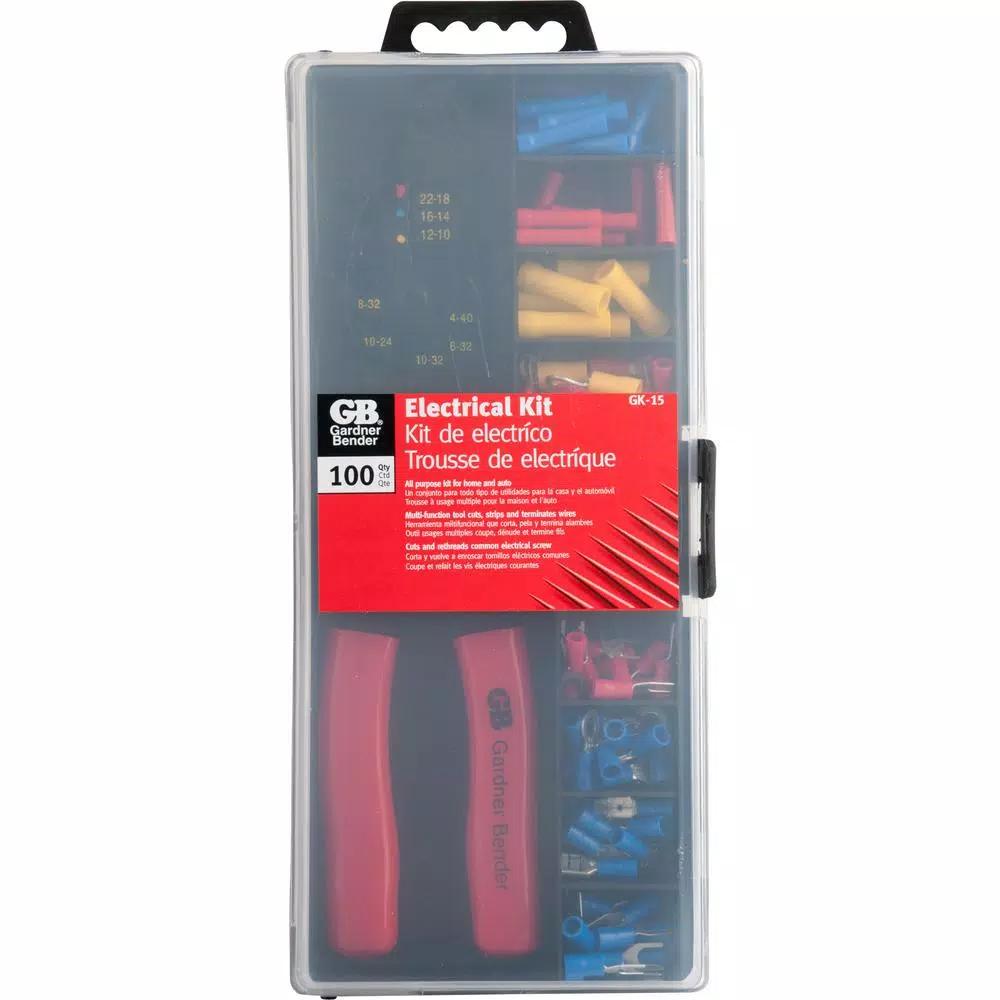Gardner Bender 100-Piece All-Purpose Electrical Terminal Kit with 5-in-1 Multi-Tool and Storage Case