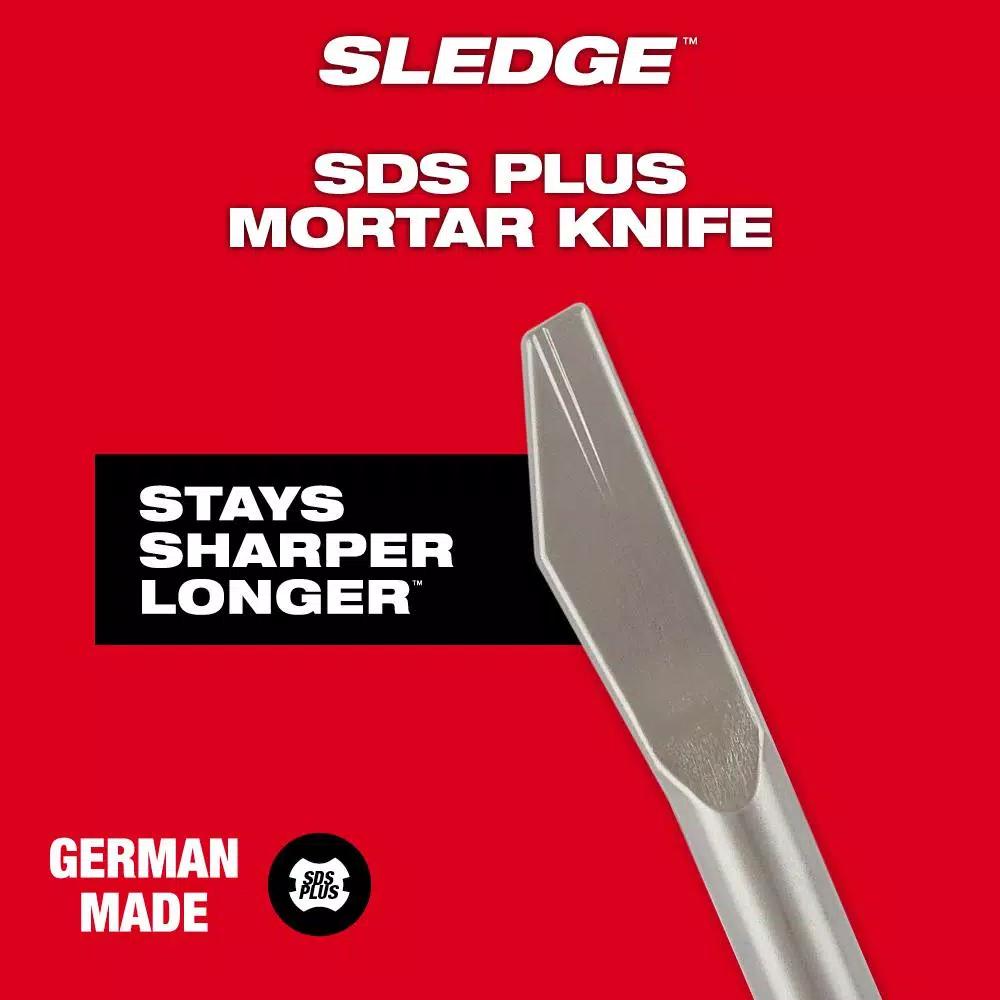 Milwaukee 1/4 in. x 8 in. SDS-Plus SLEDGE Steel Mortar Knife Chisel Bit