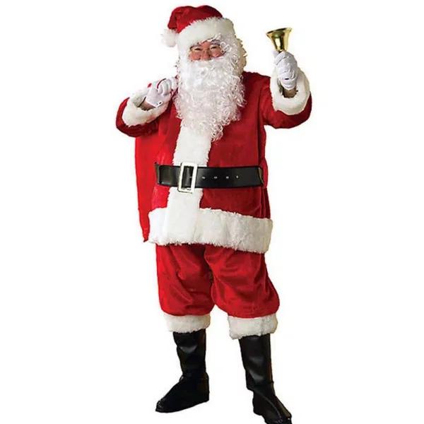 Rubie's Costumes Adult XXL Regency Plush Santa Suit Costume with Hat, Belt, and Boot Tops
