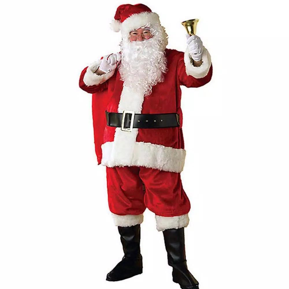 Rubie's Costumes Adult XXL Regency Plush Santa Suit Costume with Hat, Belt, and Boot Tops