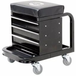 Omega 92450 Heavy Duty Mechanic's Creeper Seat with 3-Drawer Tool Box, 450 lb Capacity thumbnail 2