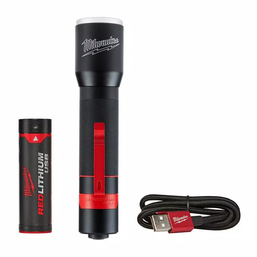 Milwaukee REDLITHIUM USB Rechargeable ROVER Pocket Flood Light and 700 Lumen Flashlight Combo