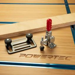 POWERTEC Heavy Duty Steel Toggle Clamp Mounting Plate Set for T-Track Rails and Jigs thumbnail 2