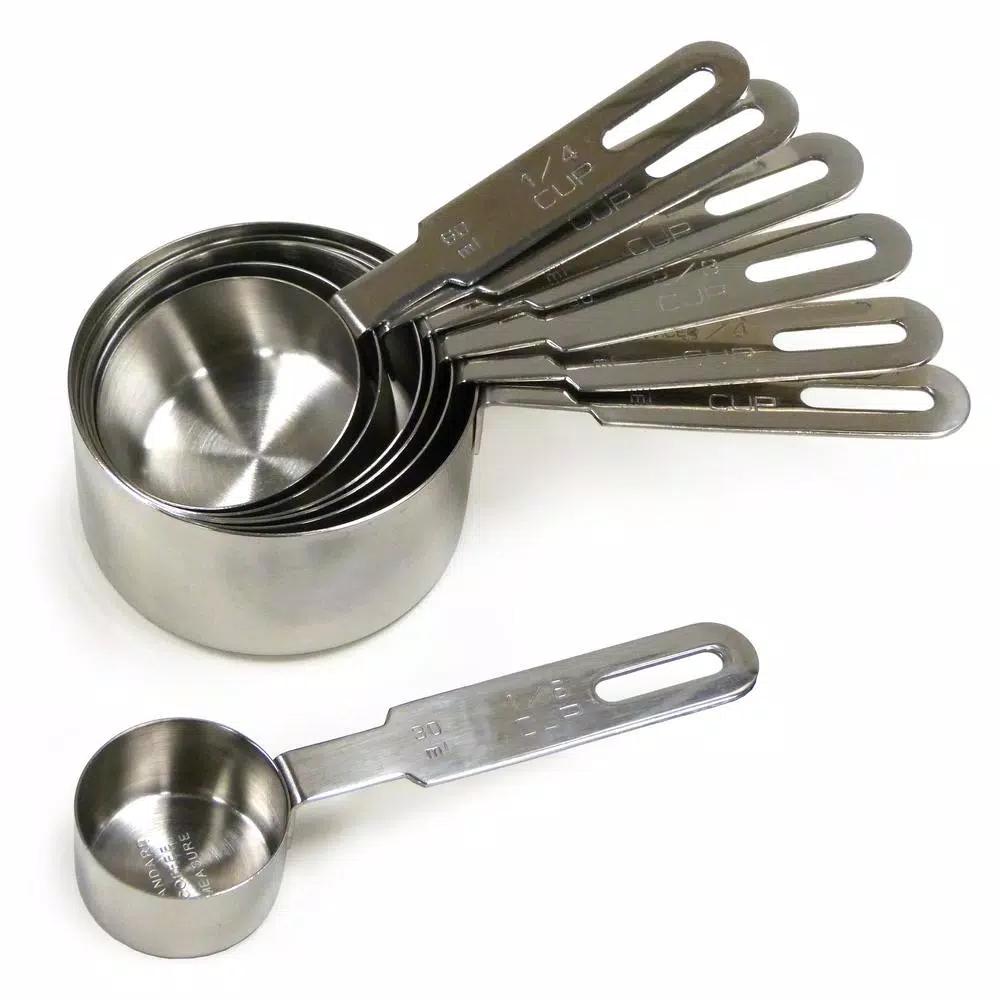 RSVP International Endurance 7-Piece Stainless Steel Measuring Cup Set