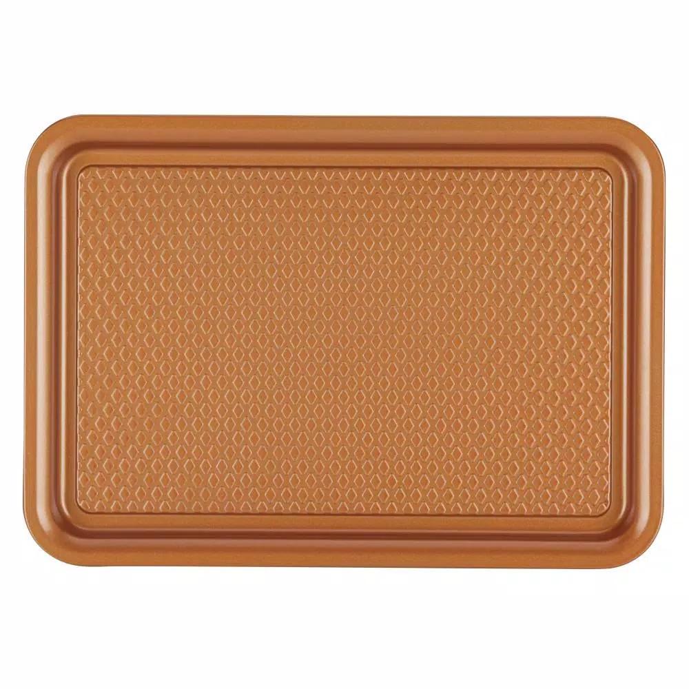 Ayesha Curry 4-Piece Toaster Oven Bakeware Set, Copper Nonstick Steel