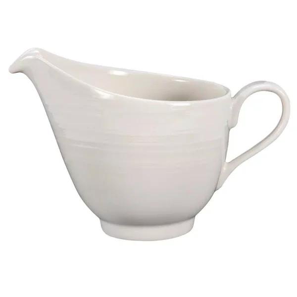 Oneida Chord White Porcelain High Alumina Handled Creamers, 8.5 oz (Set of 36)