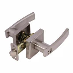 Design House Vista Satin Nickel Entry Door Lever and Single Cylinder Deadbolt Combo thumbnail 2