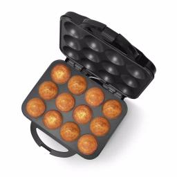 HOLSTEIN HOUSEWARES Holstein 12-Piece Cupcake Maker, 1200W Non-Stick Electric Dessert Specialty Appliance, Black thumbnail 3