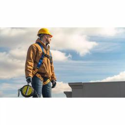 Werner LiteFit Standard 1 D-Ring Safety Harness, Medium/Large, Blue thumbnail 12