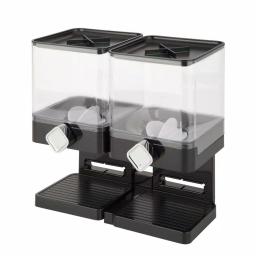 Honey-Can-Do Double Cereal Dispenser with Portion Control, Black Dry Food Dispenser thumbnail 1