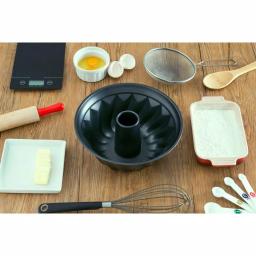 Home Basics Non-Stick Steel Fluted Bundt Cake Pan, Grey thumbnail 5