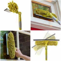 DocaPole 7 ft. to 30 ft. Telescoping Window Cleaning Kit with Dual Pivot Squeegee and Scrubber thumbnail 3