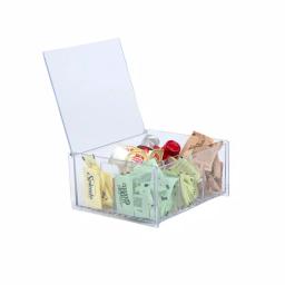 Mind Reader Clear Acrylic 6-Compartment Tea Bag Organizer and Pantry Storage Container with Lid thumbnail 6