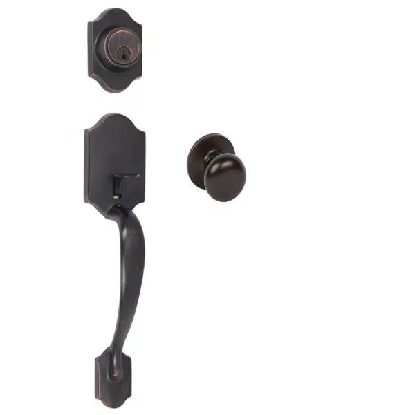 Delaney Wicklow Tuscany Bronze Entry Dummy Door Handleset - Traditional Style