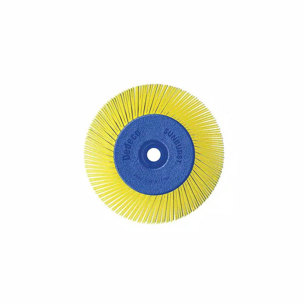 Dedeco Sunburst 6 in. TA Radial Discs, 80-Grit Coarse Cleaning and Polishing Tool, 1/2 in. Arbor