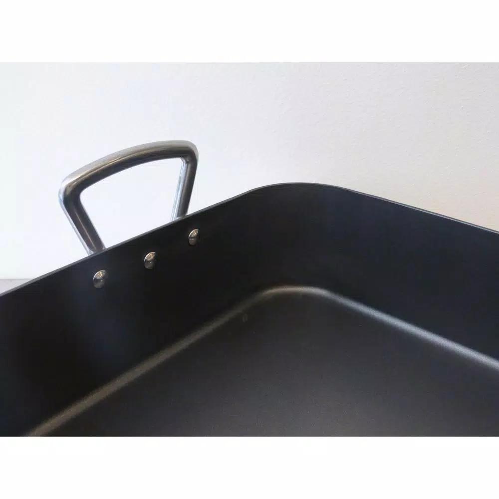 RSVP International 8 Qt. Cast Aluminum Roasting Pan with Non-Stick Rack