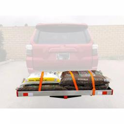 MaxxHaul 60 in. x 22 in. Aluminum Basket Style Hitch Cargo Carrier, 500 lb. Capacity, 2 in. Receiver thumbnail 8